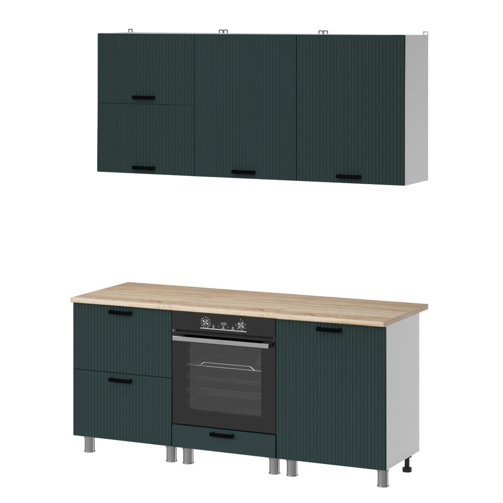 МК Аленушка 1,8м Лотос Изумруд,скоба антрацит,сонома