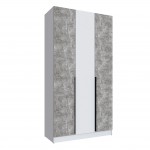 Шкаф Мадрид (1,2) с 3 ящ. внутри без зеркала белый/ателье светлое