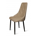 Стул "Граф" черный матовый Томми 03 капучино