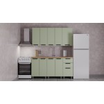 ГК Аленушка 1,6м Магнолия Фисташка/Фисташка,скоба черный,сонома