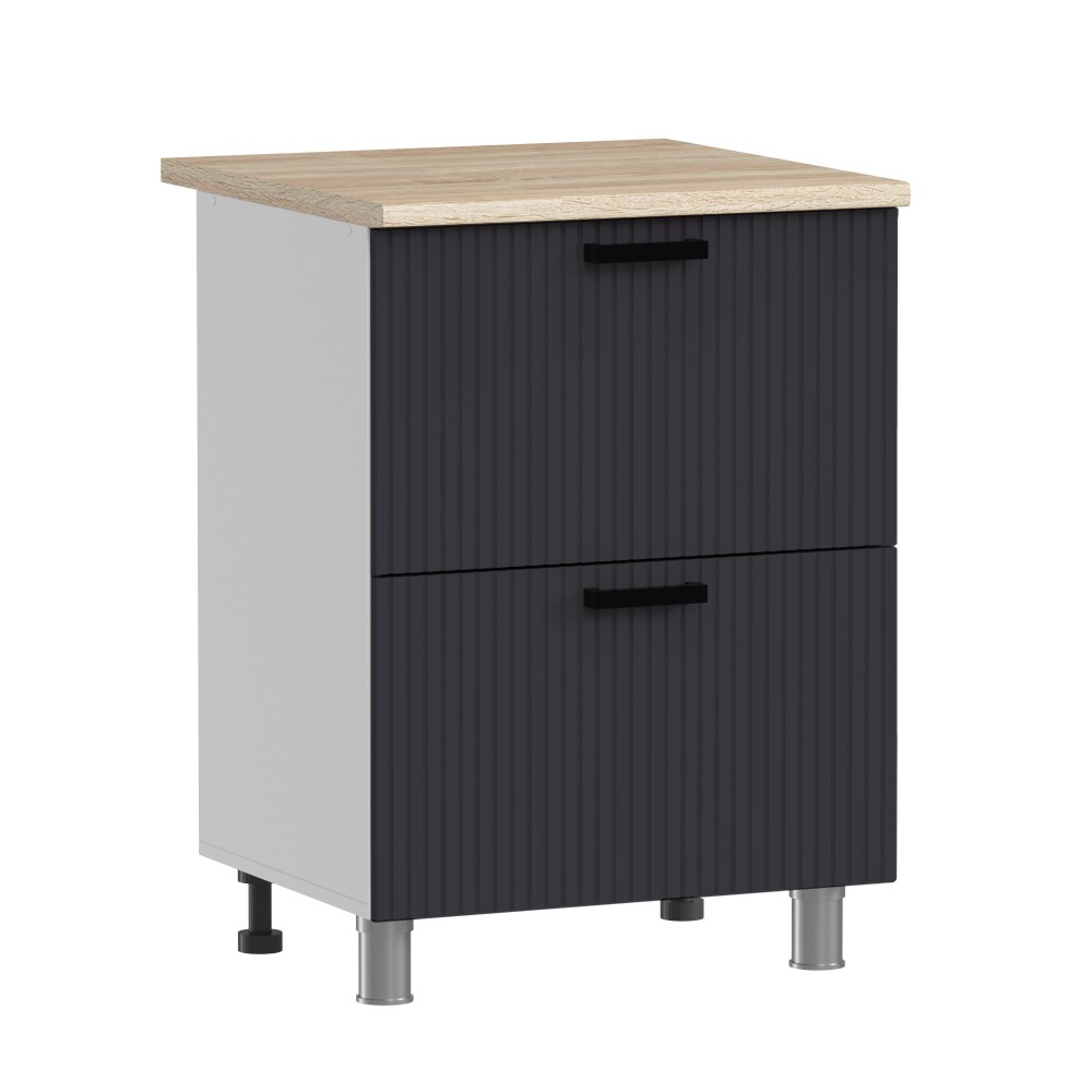 МК Аленушка Н2Я 600 Лотос Сталь,скоба антрацит (со столешницей)