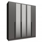 Шкаф Мадрид (2,0) с зеркалом графит серый