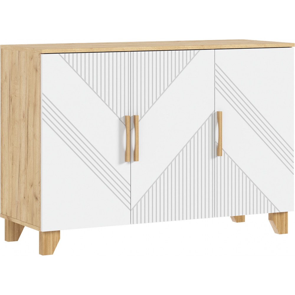 Комод Ирис (1200), Браш Вайт, Дуб Крафт