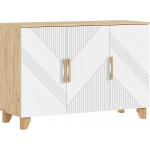 Комод Ирис (1200), Браш Вайт, Дуб Крафт