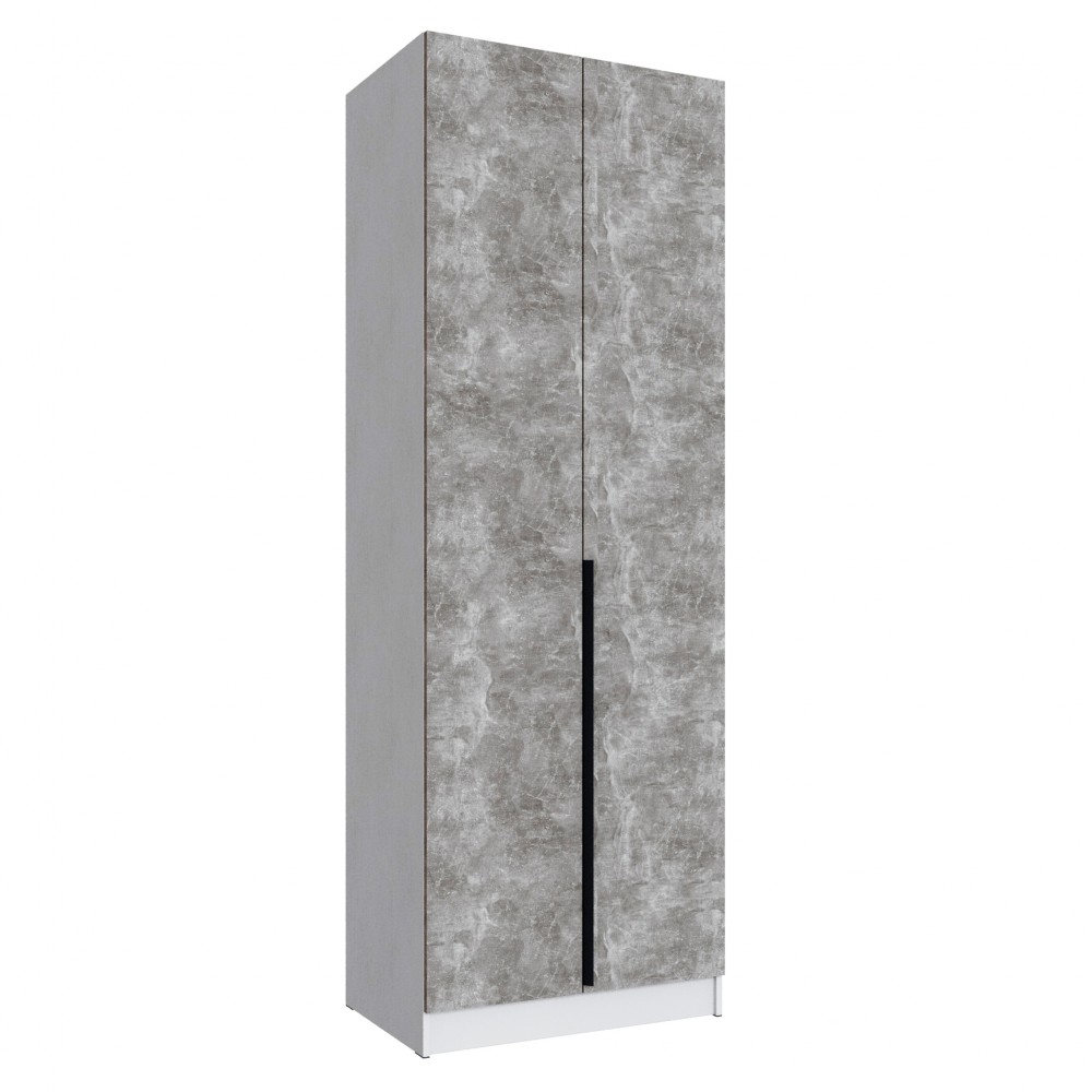 Шкаф Мадрид (0,8) с 2 ящ. без зеркала белый/ателье светлое