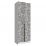 Шкаф Мадрид (0,8) с 2 ящ. без зеркала белый/ателье светлое