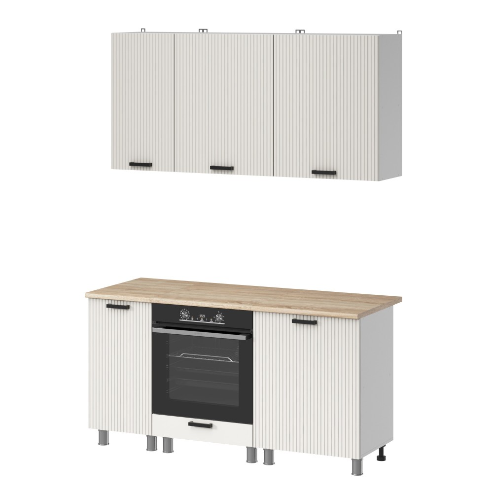 МК Аленушка 1,6м в.6 Лотос Молочный,скоба антрацит,сонома