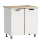 МК Аленушка Н 800 Магнолия Молочный,скоба черный (со столешницей)