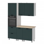 МК Аленушка 1,6м ПД Лаванда Изумруд,скоба черный,сонома