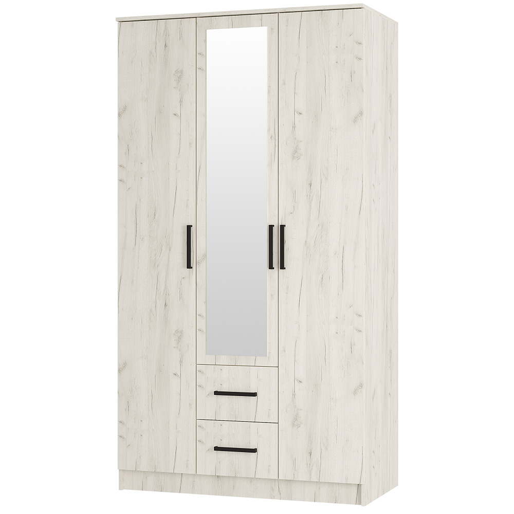 Шкаф 3-х створчатый Фиеста, Дуб крафт белый