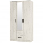 Шкаф 3-х створчатый Фиеста, Дуб крафт белый