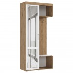 Прихожая Стелла 1, Дуб крафт, Белый