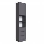 Шкаф Мадрид торцевой (0,35) с 3 ящ. графит серый