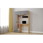 Компьютерный стол Квартет-11, Дуб крафт золотой, графит серый