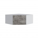 Антресоль Мадрид угол скос 400 белый/ателье светлое