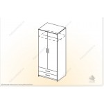 Шкаф двухстворчатый Престиж
