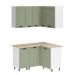 МК Аленушка Угловая Астра Фисташка,скоба черный,сонома