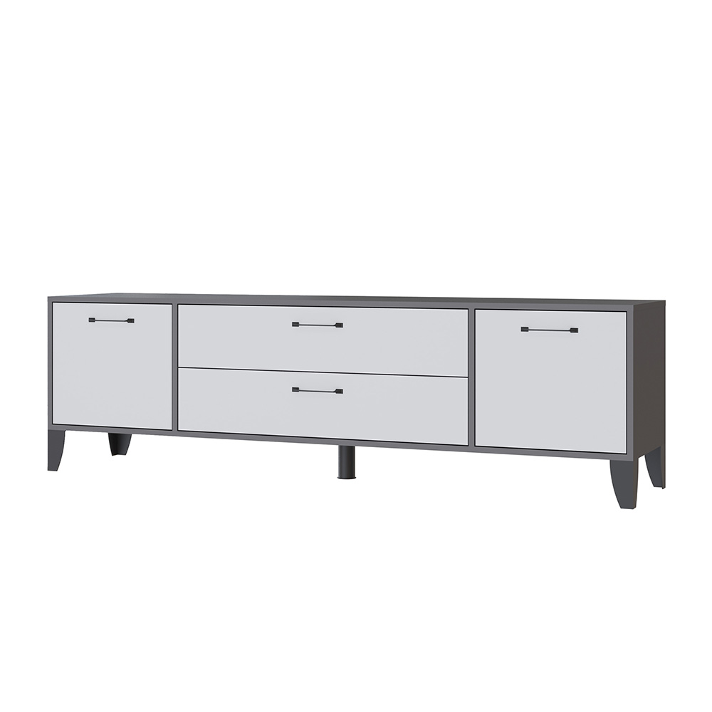 Тумба под телевизор Парус-13, Графит серый, Камень серый