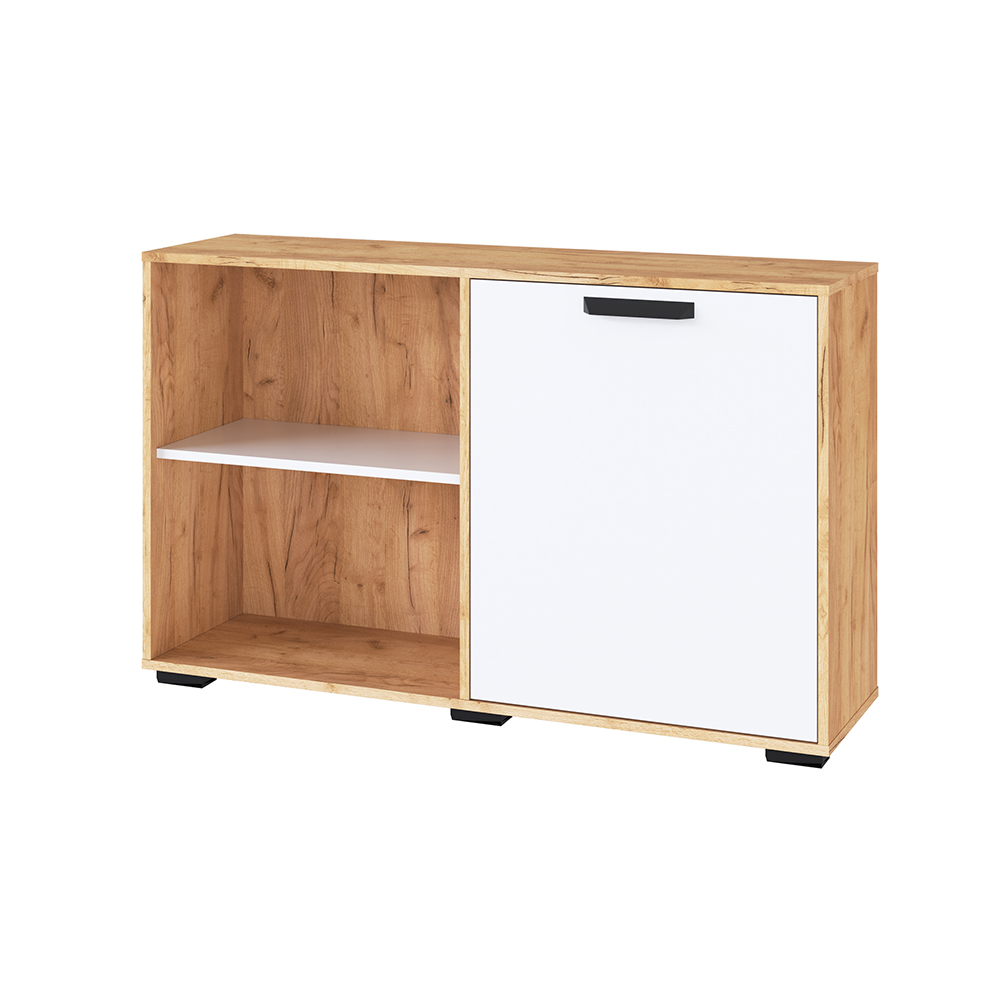 Тумба Квартет-13, дуб крафт/белый