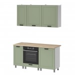 МК Аленушка 1,6м в.6 Астра Фисташка,скоба черный,сонома