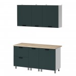 МК Аленушка 1,6м в.4 Лотос Изумруд,скоба антрацит,сонома