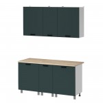 МК Аленушка 1,6м в.3 Лаванда Изумруд,скоба черный,сонома