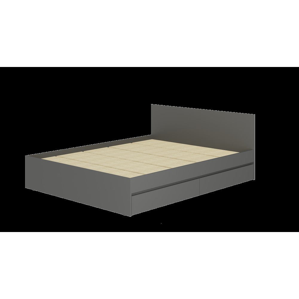 Кровать 1,6 м Симпл КР-17, графит