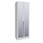 Шкаф Мадрид (0,8) с 2 ящ. внутри с зеркалом белый