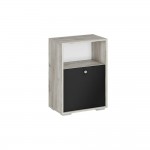 Тумба навесная/напольная Нанси ТБ-500, Дуб крафт серый, Софт черный