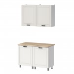 МК Аленушка 1,2м Астра Молочный,скоба черный,сонома