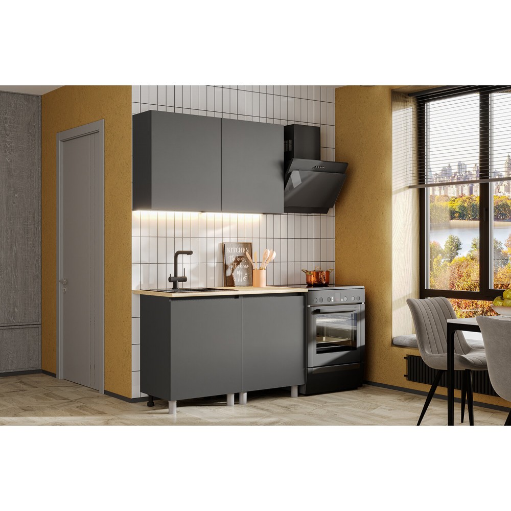 Модульная кухня Денвер 1,2 м, Графит