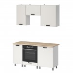 МК Аленушка 1,6м в.5 Магнолия Молочный,скоба черный,сонома