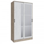Шкаф-купе Стиль-2 120, Дуб крафт серый, Дуб крафт белый