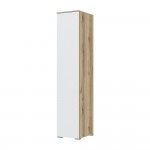 Шкаф-пенал Плейона, Дуб Делано, Белый