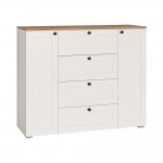 Комод Остин 16.221, Белый, Дуб золотой