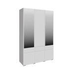 Шкаф Альта 1,5 без планки с 3 ящиками с зеркалом